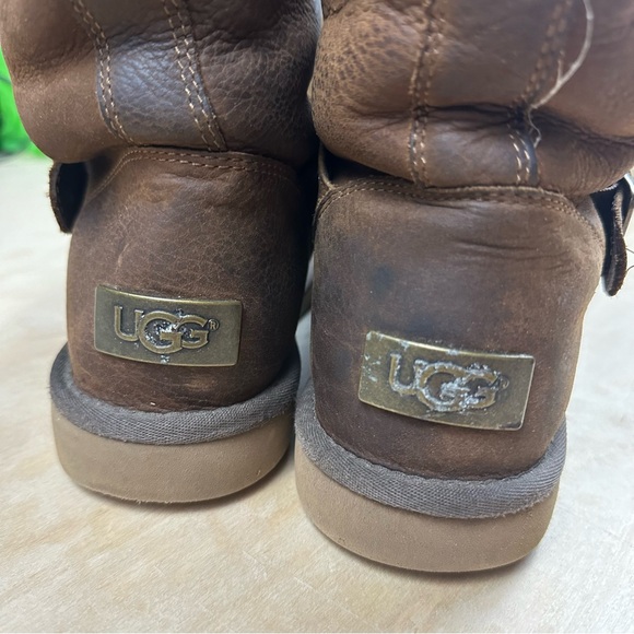 UGG Brown Leather Boots - Picture 6 of 14